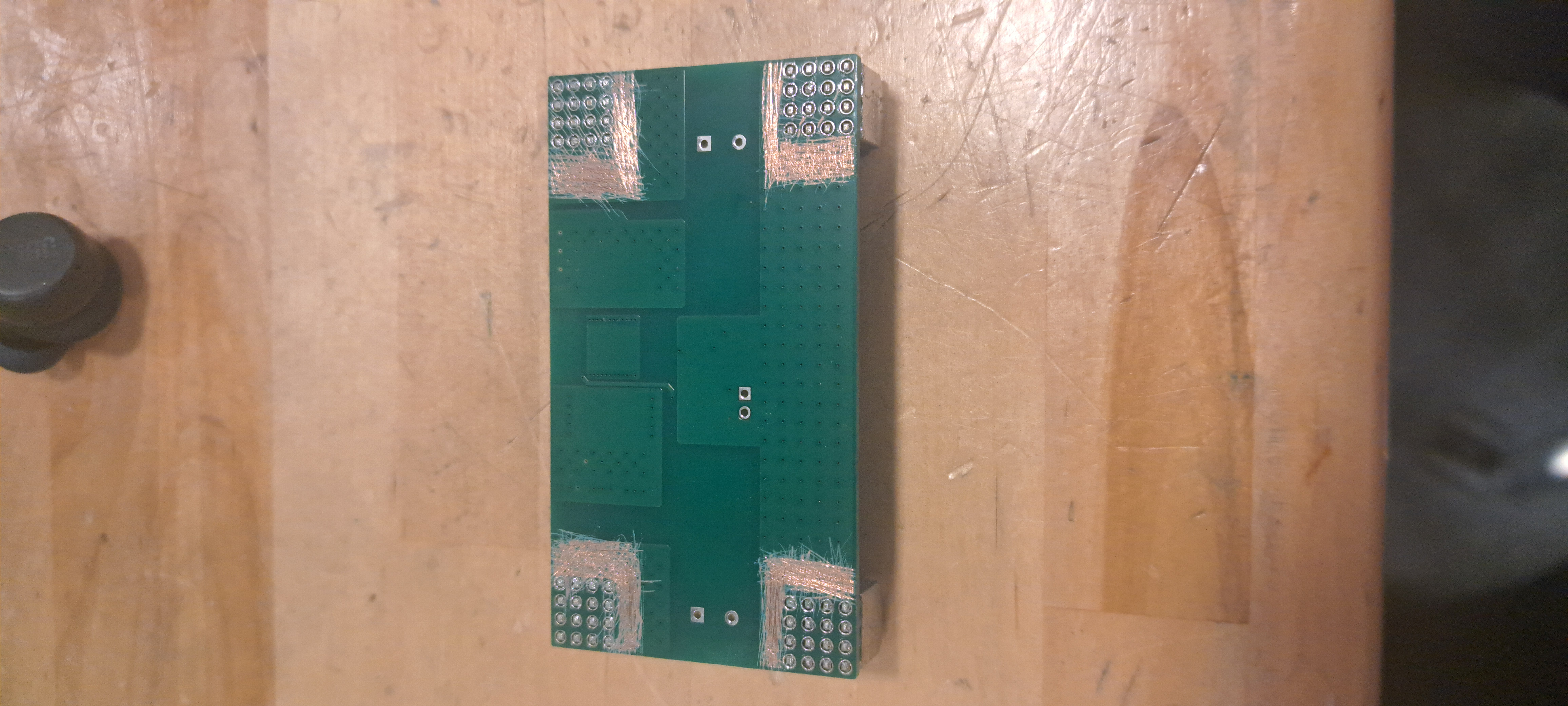 Scratched off solder mask